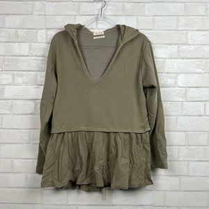 Urban Outfitters Olive Ruffle Hoodie